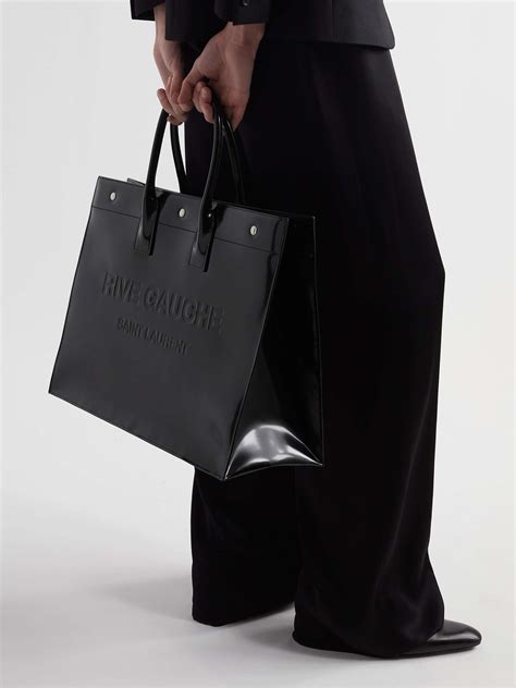 ysl brushed leather tote bag|saint laurent leather shopper tote.